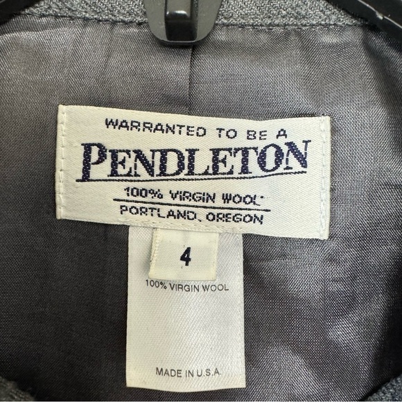 Vintage Pendleton 100% virgin wool Button up blazer Jacket size 4 - Picture 4 of 10